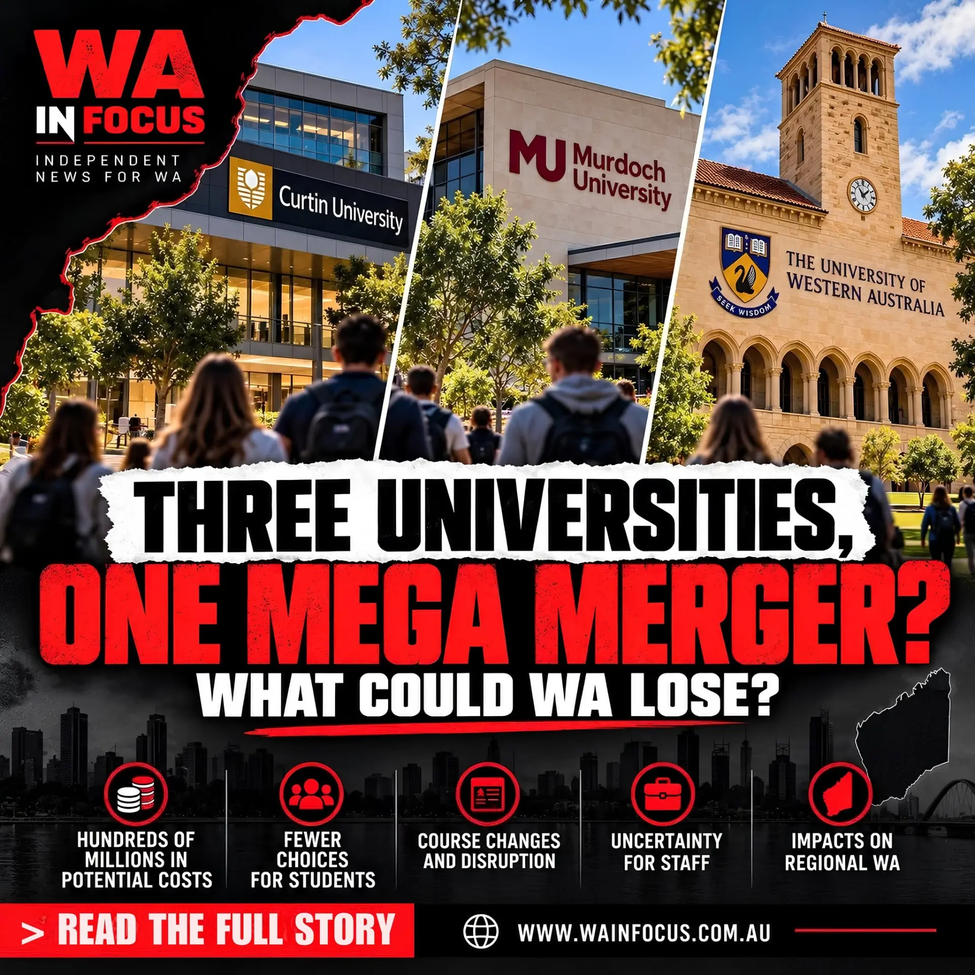 3 universities, one mega merger: What could WA lose?