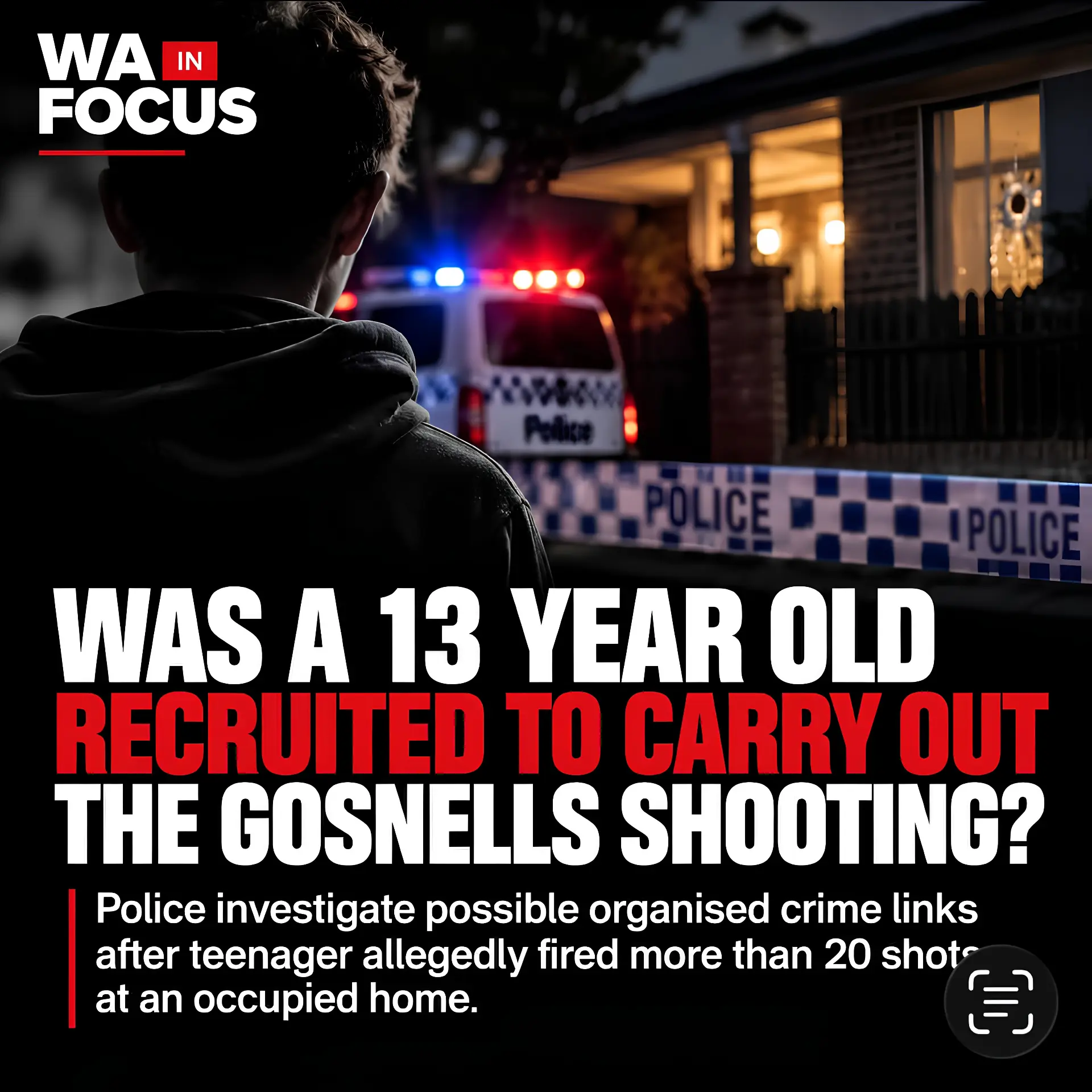 13 year old shooter & possible links to organised crime
