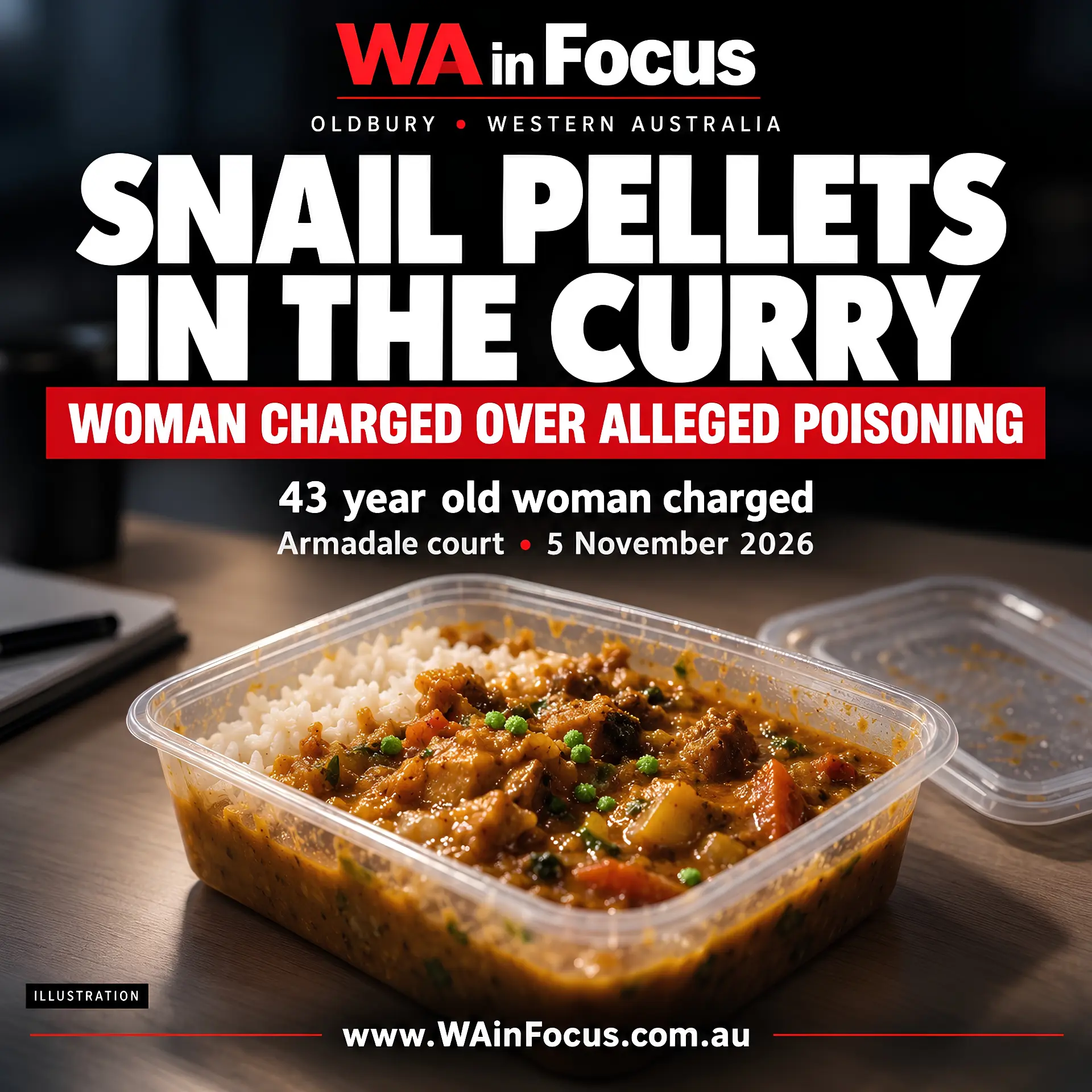 Snail pellets in the curry: Woman charged over alleged workplace poisoning