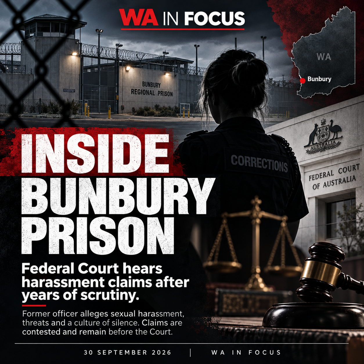 Bunbury Prison Harassment Allegations Heard In Federal Court