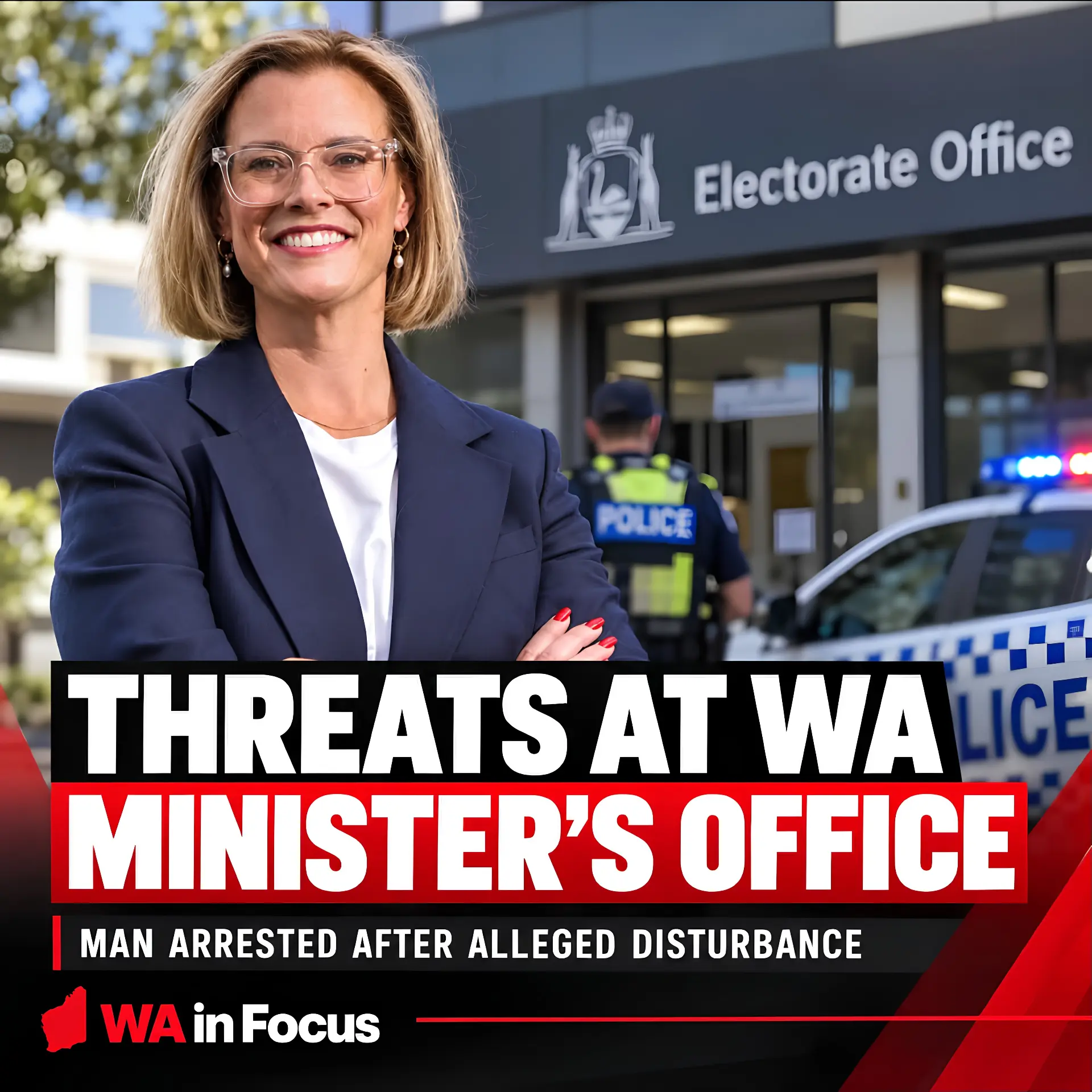 Armed man arrested after threats at WA minister's office