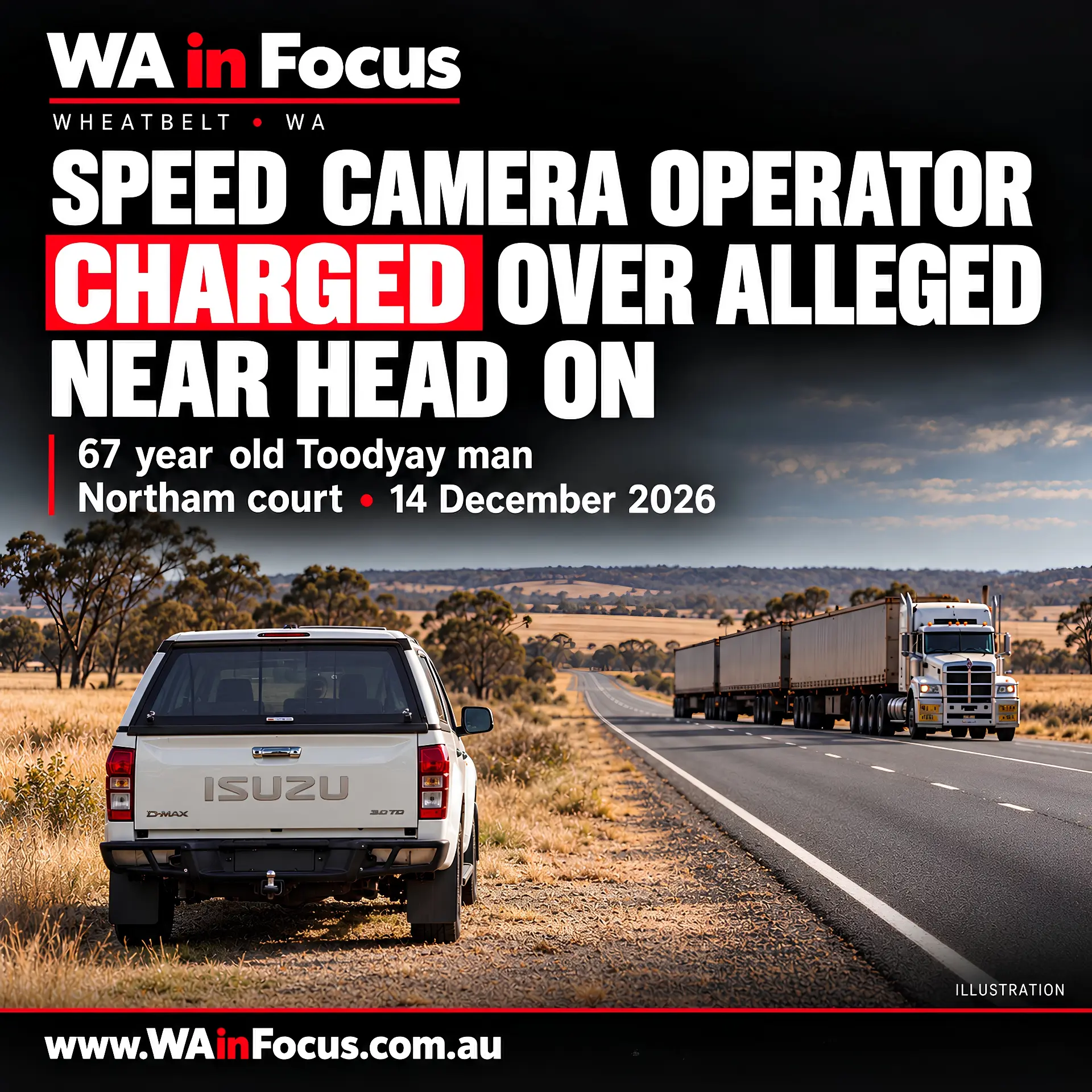Speed camera operator charged over alleged near head on