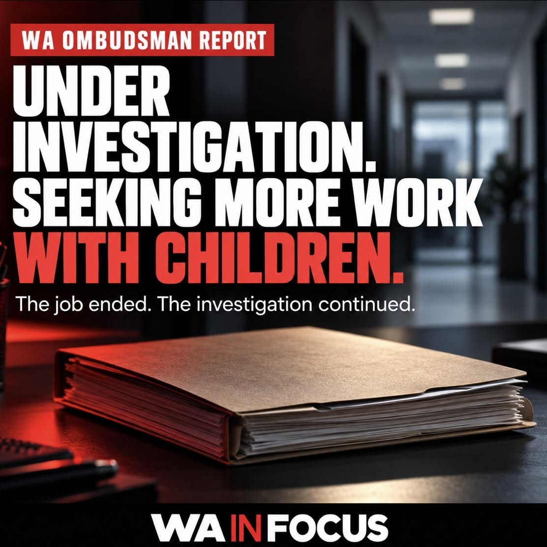 UNDER INVESTIGATION AND SEEKING MORE WORK WITH CHILDREN